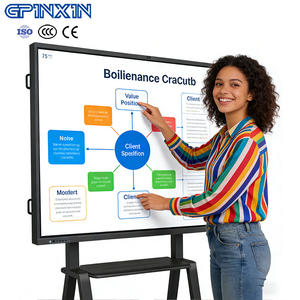 Tableau interactif intelligent 55 65 86 pouces, écran LCD 4K anti-reflet, caméra IA 40MP, tactile 20/40 points pour salles de classe et salles de conférence - Product Image 1