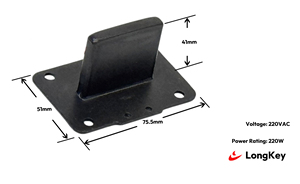 Elemento Calefactor de Inmersión PTC con Brida, Autorestringente, de Temperatura Constante, Sumergible, de Aluminio, 12V-24V - Product Image 3