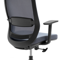 Chaise de bureau exécutive moderne et respirante en maille intégrale avec profondeur d'assise réglable et support lombaire coulissant pour poste de travail