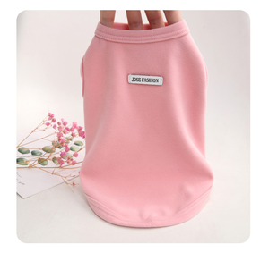 <strong>Hot</strong> Selling Luxury French <strong>Pet</strong> Vest Customized Solid Color Cotton Dog <strong>Clothes</strong> for Summer Letter Patterned <strong>Pet</strong> Wear - Product Image 5