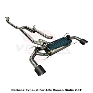 ระบบท่อไอเสียสแตนเลส Vortex Performance สำหรับ Alfa Romeo Giulia 2.0T พร้อมวาล์วอิเล็กทรอนิกส์ ชุดแคทแบ็ก ปรับแต่งเสียงท่อไอเสีย - Product Image 2