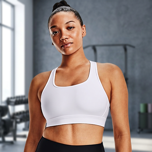 White Seamless Sports Bra Women High Support Workout Gym Yoga Fitness <b>Top</b> Medium - Product Image 3