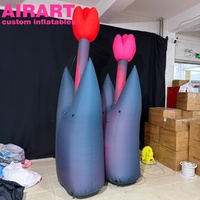 Décorations d'événements, fleur gonflable LED, tulipe géante gonflable pour exposition