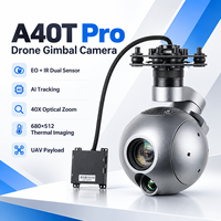 Kamera Gimbal UAV Termal IR 640X512 dengan Zoom Optik EO 40X A40T Pro, Sensor Ganda 19mm, Pelacakan AI Manusia dan Kendaraan