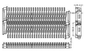 Serie 400 Super Rib Straight Run Cinta transportadora Cadena Malla Tipo de cadena de hoja de plástico - Product Image 2