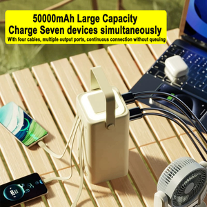 Banco de energía para acampar al aire libre de 50000mAh, cargadores portátiles con luz LED integrada, bancos de energía, estación de energía de carga rápida de 22,5 W - Product Image 3