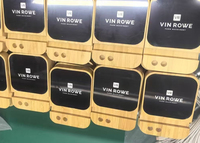 Kit de Cable de Datos de Carga Rápida Portátil 4 en 1 con Logotipo Personalizado y Banco de Energía Inalámbrico, Caja de Almacenamiento de Bambú Ecológica