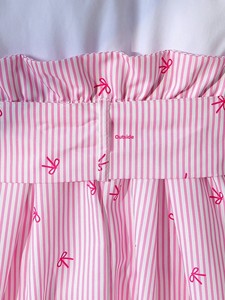 Falda Infantil para Niñas, Estilo Europeo Americano, con Lazo en Contraste de Color, Estampada, de Poliéster Cepillado, Corte en A, Nueva Colección 2026 - Product Image 3