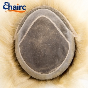 Système capillaire pour hommes en dentelle française <span class=keywords><strong>HW</strong></span>, 100% cheveux humains, aspect naturel, doux et respirant, pour la perte de cheveux chez les hommes - Product Image 4