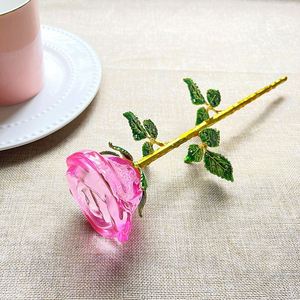 Elegant Multi-Color Crystal Rose Handmade Craft for Romantic <b>Gifts</b>, Ideal for Wedding Decorations and Birthdays - Product Image 3