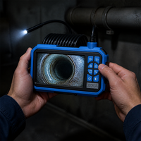 Caméra endoscopique industrielle avec écran IPS de 4,3 pouces, 1080P HD, 2000mAh, Type-C, 85x120mm, 24lm LED, étanche IP67