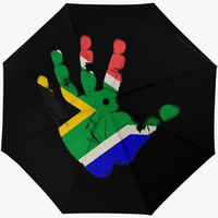 Parapluie entièrement automatique de haute qualité, imprimé du drapeau de l'Afrique du Sud, style national créatif, souvenir précieux pour des moments spéciaux