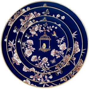 Vajilla de Porcelana Fina de Shanxi con Diseño de Pájaros de Jaula, Tradición China, Platos para Bodas, Personalización Floral, Juegos de Vajilla - Product Image 1