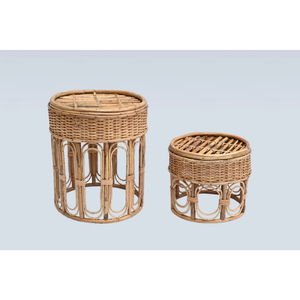 Taburete Multiusos Moderno de Madera Maciza Hecho a Mano, Ecológico, Estilo Balinés, Mueble de Estilo Balinés, Mesa Auxiliar para Entrada, Madera Natural - Product Image 2