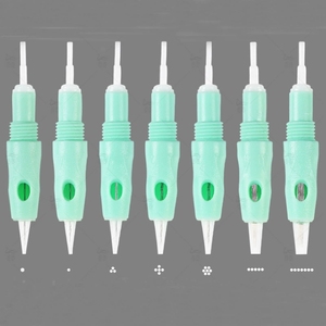 Kit de Máquina de Microblading Verde con 1RL Agujas de Cartucho Desechables Suministros de Tatuaje de Maquillaje Permanente para Cejas - Product Image 1