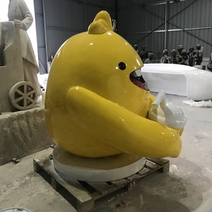 Modelli di <span class=keywords><strong>Animali</strong></span> in Resina e Fibra di Vetro Personalizzati, con Denti Gialli a Effetto Scoppio, Stile Cartone Animato, per Negozi di Tè che Accogliono Clienti e Richiedono Statue - Product Image 4