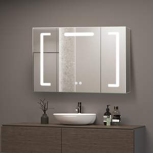 Gabinete <span class=keywords><strong>de</strong></span> <span class=keywords><strong>Baño</strong></span> <span class=keywords><strong>con</strong></span> Espejo y Luces, Armario Botiquín a Precio <span class=keywords><strong>de</strong></span> Fábrica - Product Image 1