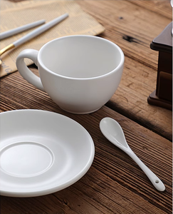 Bán buôn giá thấp sứ cốc cà phê biểu tượng tùy chỉnh <span class=keywords><strong>Espresso</strong></span> Châu Âu gốm cốc cà phê và chiếc đĩa - Product Image 5