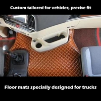 Ensemble de tapis de voiture en cuir à double couche, couverture complète, imperméables, antidérapants, sur mesure pour les intérieurs de camions