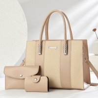 Tas Bisnis Wanita Kapasitas Besar Tali Selempang Lepas Pasang Set Dompet Multi Warna Kombinasi Custom OEM ODM
