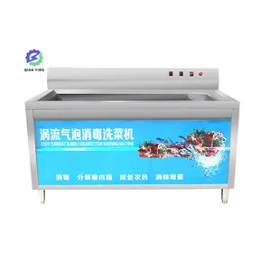 Small Automatic Ozone Industrial Leaf Vegetable Washer Air Bubbles Fruit And Root Vegetable Washing Machine