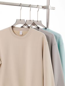 Fabricantes de ropa personalizados Otoño e Invierno básico 400G Color sólido cuello redondo sudadera suelta sudadera de manga larga para <span class=keywords><strong>hombre</strong></span> - Product Image 4