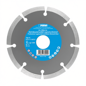 Disque diamanté ventilé Fervi 115 mm Type 41 Lame de scie segmentée professionnelle - Product Image 2