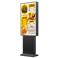 2025 prix de gros 55 "affichage de totem numérique extérieur kiosque debout libre commercial affichage publicitaire affichage HD