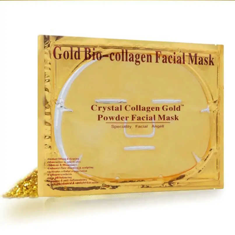 Anti arrugas Anti envejecimiento vitamina <span class=keywords><strong>C</strong></span> cuidado de belleza facial colágeno oro 24k máscara facial