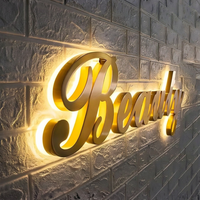 Enseigne commerciale personnalisée, lettres 3D en acrylique rétroéclairées par LED, logo, enseigne publicitaire extérieure rétroéclairée par LED, enseigne publicitaire d'usine