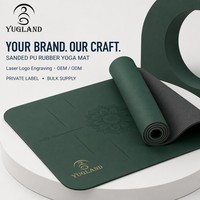 Tapete de Yoga Yugaland Equestrian Balance de PU Lijado, Color Sólido, Alta Adherencia, Antideslizante, para Ejercicios de Estabilidad Central, Venta al Por Mayor