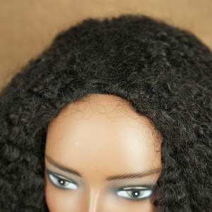 4B 4C Metade Peruca 100% Cutícula Alinhada Cabelo Humano Perruque Cordão Invisível Linha Fina <span class=keywords><strong>Afro</strong></span> Kinky Encaracolado 3 em 1 Metade Perucas - Product Image 5