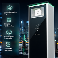 Máquina expendedora de tickets de estacionamiento inteligente OEM personalizada, terminal de pago de autoservicio, escáner de código QR, lector de tarjetas, proveedor directo de fábrica
