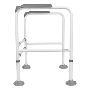 HePo Good Steps Barre d'appui WC à ventouse 68x48cm réglable pour personnes âgées, support de salle de bain - Product Image 3