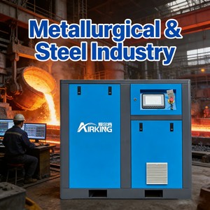 Compresseur d'air Ariking en gros, promotion exceptionnelle, 75HP 55KW 8Bar 9.1m³/min, fréquence électrique, pour la sélection de la couleur du riz - Product Image 6