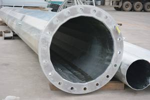 Hot Dip Galvanized Monopole Cell Tower With Lights Electrical Telecommunication Towers VCOATING - Product Image 4