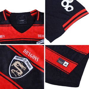 Camiseta de Fútbol Sublimada Transpirable de Poliéster Jacquard, Camisetas Deportivas Personalizadas al por Mayor, Fabricantes de Uniformes de Fútbol - Product Image 4