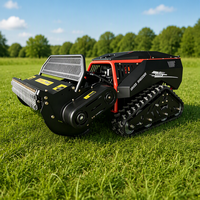 Tracteur miniature tout-terrain à moteur diesel de la marque JiaFu, tondeuse à gazon automatique à commande à distance intelligente, 20HP, coupe de 100 cm