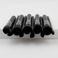 HMU Dropshipping Services quantité minimale de commande bas 10 pièces classique marque privée manche en bois noir maquillage pinceau ensemble marque privée