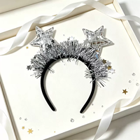 Serre-tête étoile scintillante pour enfants et adultes, Joyeux Nouvel An, serre-têtes de Noël