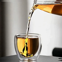 Ensemble de tasses à expresso en verre à double paroi isolées, capacité de 80 ml, design minimaliste, passe au lave-vaisselle, pour latte, cappuccino, chocolat chaud