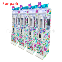 Mini machine à griffes Funpark pour petits jouets, machine de jeu d'arcade à monnayeur avec accepteur de billets, pour la distribution de prix et de cadeaux (poupées)