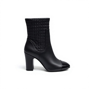 Botas de Cuero Acolchadas de Diseño de Lujo para Hombre y Mujer, Botines de Tacón Alto de Alta Calidad, Nuevas - Product Image 1
