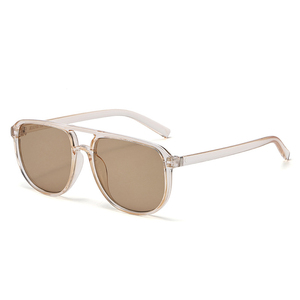 Gafas de Sol de Aviador Cuadradas con Doble Puente STORY Fashion para Mujer y Hombre, Lentes Naranjas Retro, Gafas de Sol Grandes de Piloto con Protección UV GD18266 - Product Image 5