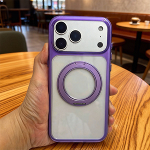 <span class=keywords><strong>เคส</strong></span>โทรศัพท์<span class=keywords><strong>กัน</strong></span><span class=keywords><strong>กระแทก</strong></span>แบบใส แข็งแรง ผลิตจากอะคริลิก พร้อมขาตั้งแม่เหล็กแบบหมุนได้ 360 องศา สำหรับ iPhone 17 16 15 14 Pro Max - Product Image 5