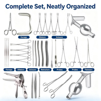 Kit d'instruments chirurgicaux de précision durable pour examen gynécologique, ensemble complet comprenant des rétracteurs, des pinces et des dilatateurs de Hegar