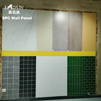 Panneau mural SPC étanche en marbre blanc chêne clair vert pour salle de bain, à clipser, petit format, pour décoration intérieure et extérieure, Foshan