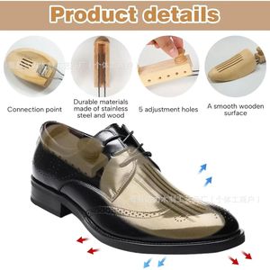 Soportes Ajustables de Madera para Zapatos de 25-30cm, Tamaño Ajustable para Zapatos de Hombre y Mujer, Uso Doméstico - Product Image 2