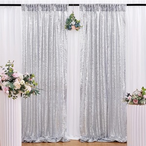 Tirai panggung payet lampu bintang pernikahan Natal, tirai dekorasi pesta, tirai <span class=keywords><strong>Glitter</strong></span> untuk pesta - Product Image 1