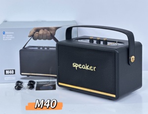 Retro di động ngoài trời Bluetooth Loa kép 4 inch không Dây Stereo box với TF AUX USB FM TWS xử lý Loa gỗ trường hợp - Product Image 3